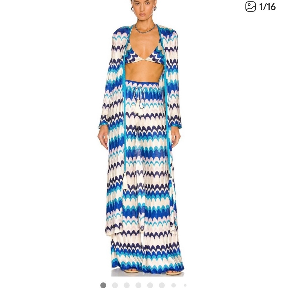 Blue and white Alexis resort pants